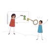 Illustratie sleutel en sleutelgat voor heldere communicatie bij bedrijven in bouw en techniek