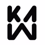 Logo van Jager Betekent met overlappende letters K en W voor zakelijke illustraties in Deventer
