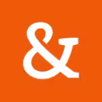 Logo van Jager Betekent: &a symbool in oranje voor zakelijke illustraties en procesvisualisatie in Deventer