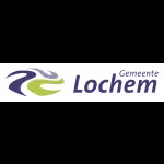 Logo van Gemeente Lochem met abstract symbool in groen en donkerblauw naast de tekst Gemeente Lochem